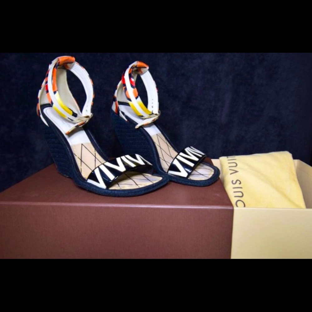 Louis Vuitton wedge sandals